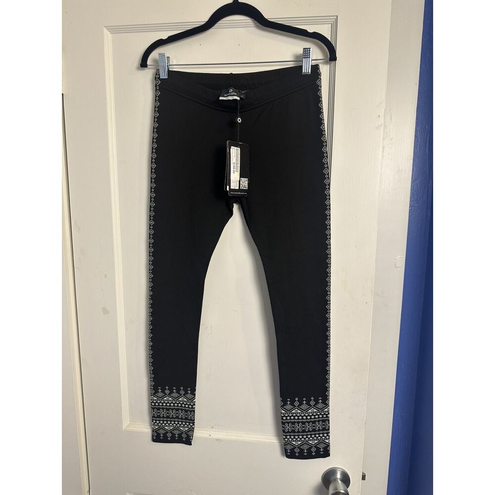 NWT Newland Sport and Lifestyle Ski Falcade Leggings, Sz L Black, Made in Italy